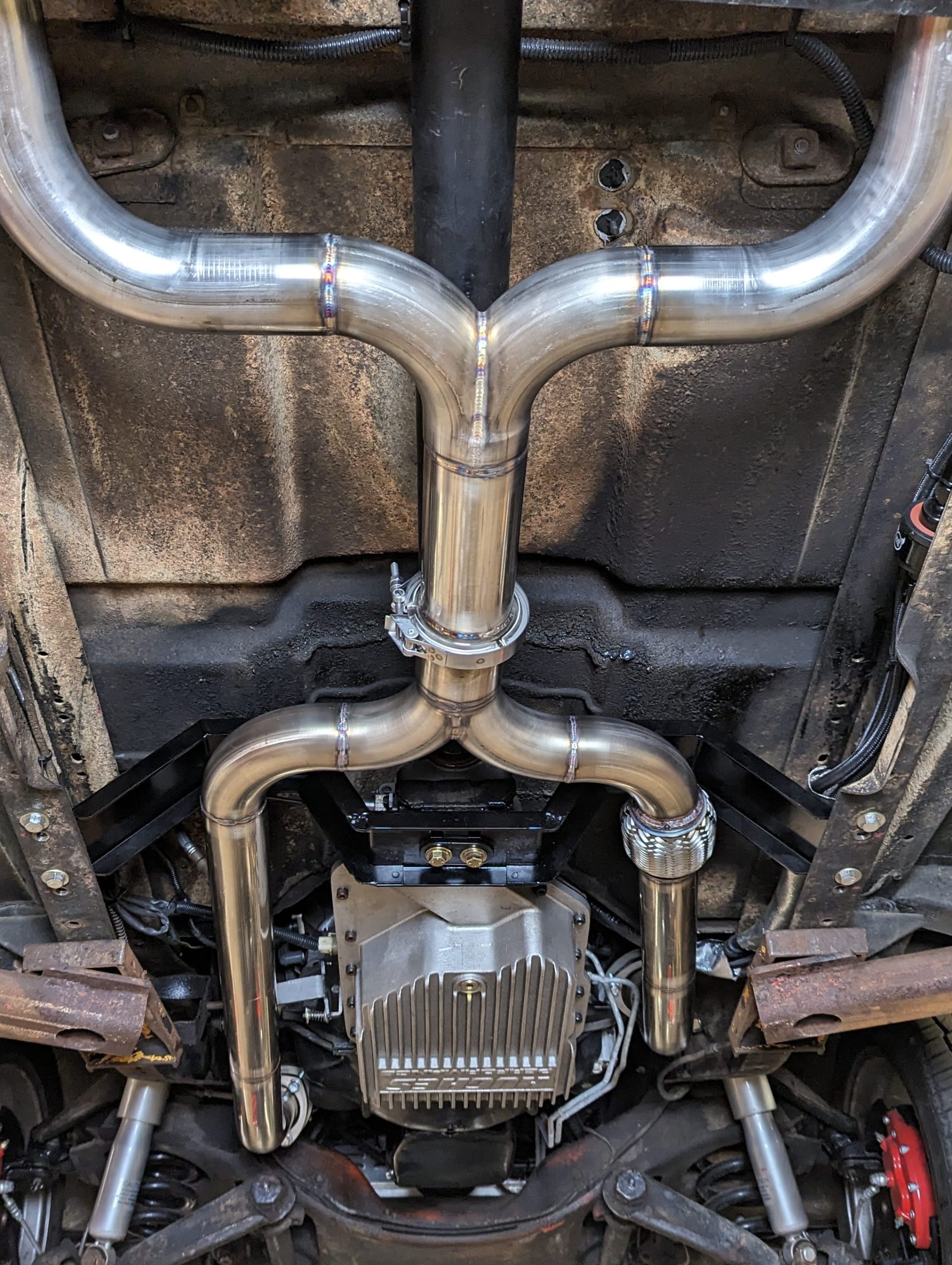 Custom Stainless Steel exhaust made from mandrel Bends 